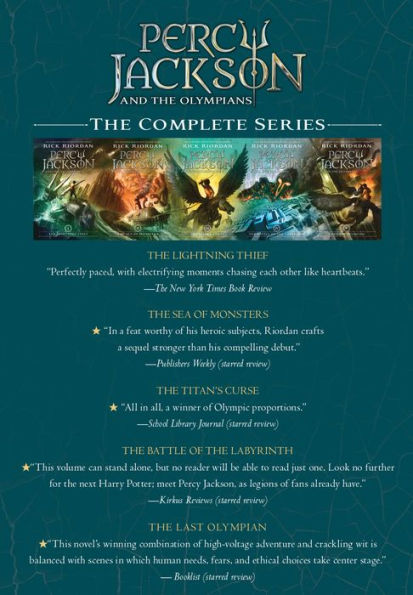 Percy Jackson and the Olympians 5 Book Paperback Boxed Set (w/poster)